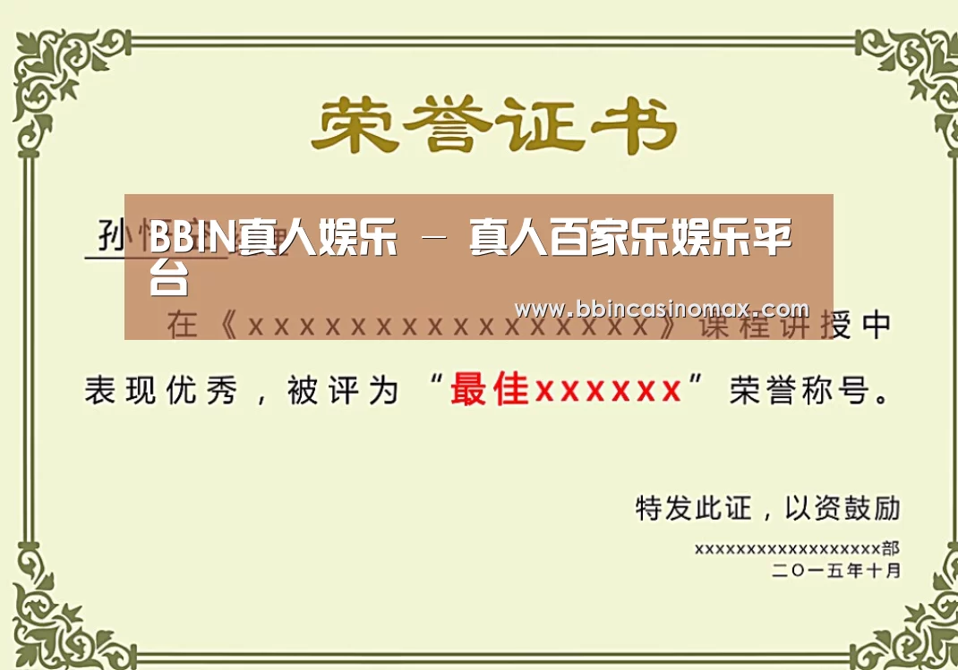 BBIN登录荣誉证书二(图1)