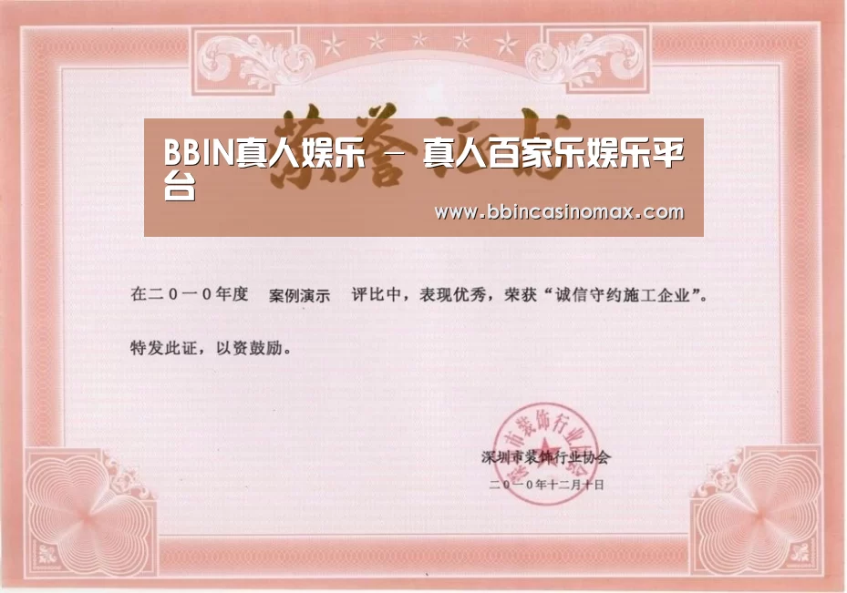 BBIN登录荣誉证书一(图1)